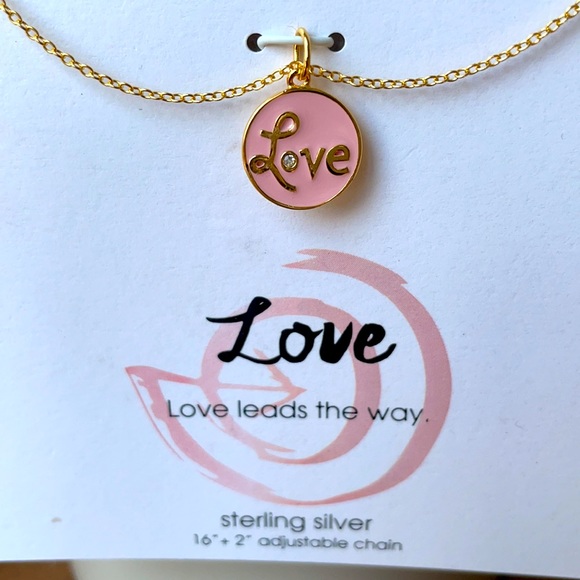 NWT LOVE LEADS THE WAY LOVE THIS LIFE PINK NECKLACE - Picture 3 of 5
